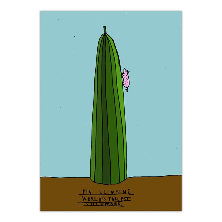 Pig and Cucumber - Print