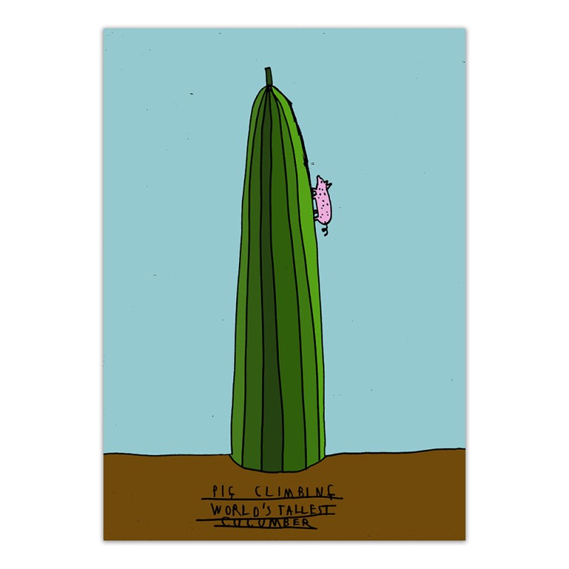 Pig and Cucumber - Print